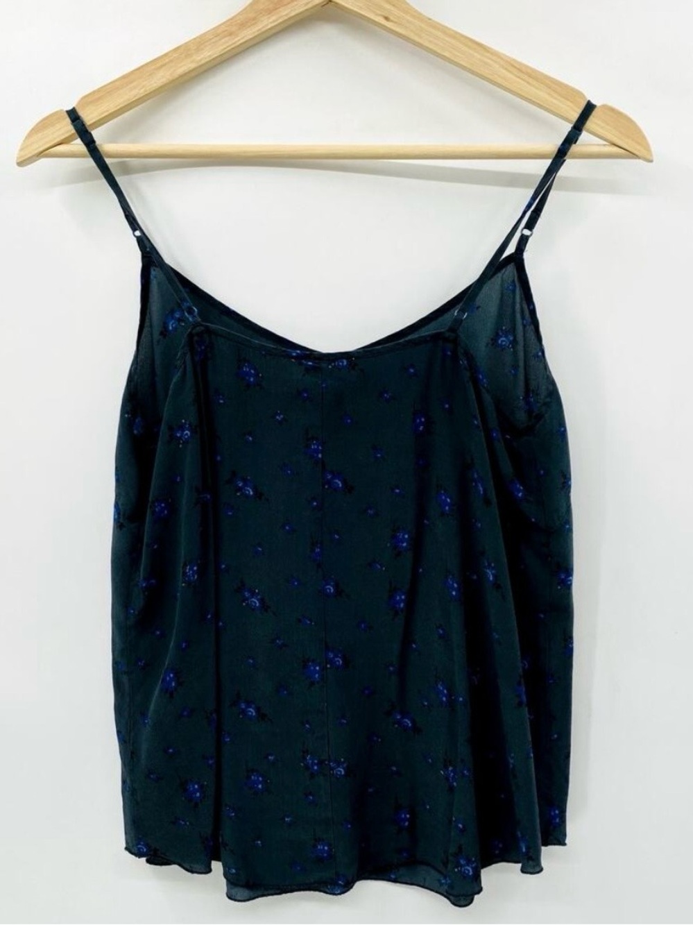 Wilfred 100% Silk Dark Teal Floral Camisole - Picture 3 of 16